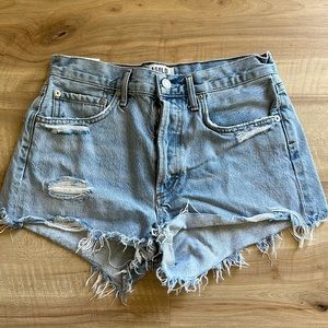 Agolde high waisted shorts blue jeans denim size 25